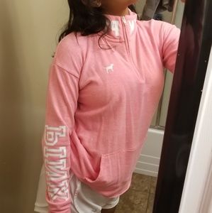 VS PINK half zip sweater